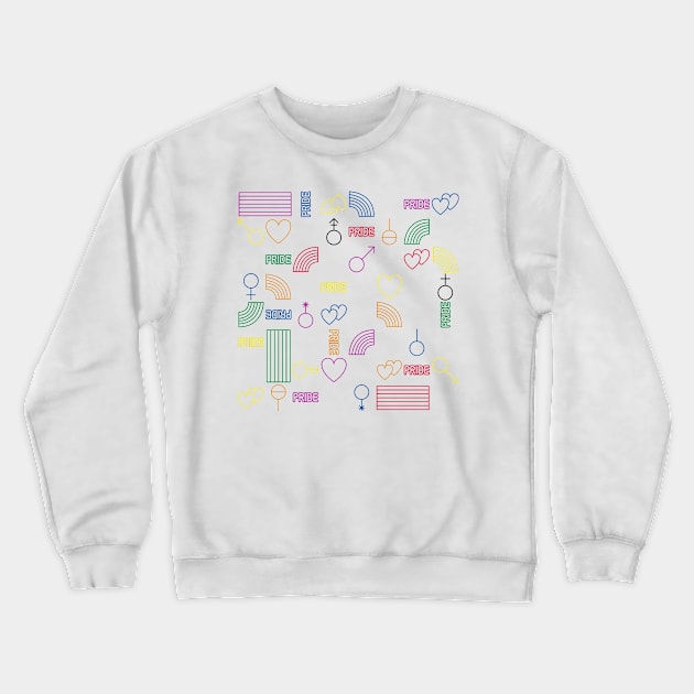 PRIDE PATTERN LGBT COMMUNITY Crewneck Sweatshirt by revolutionlove